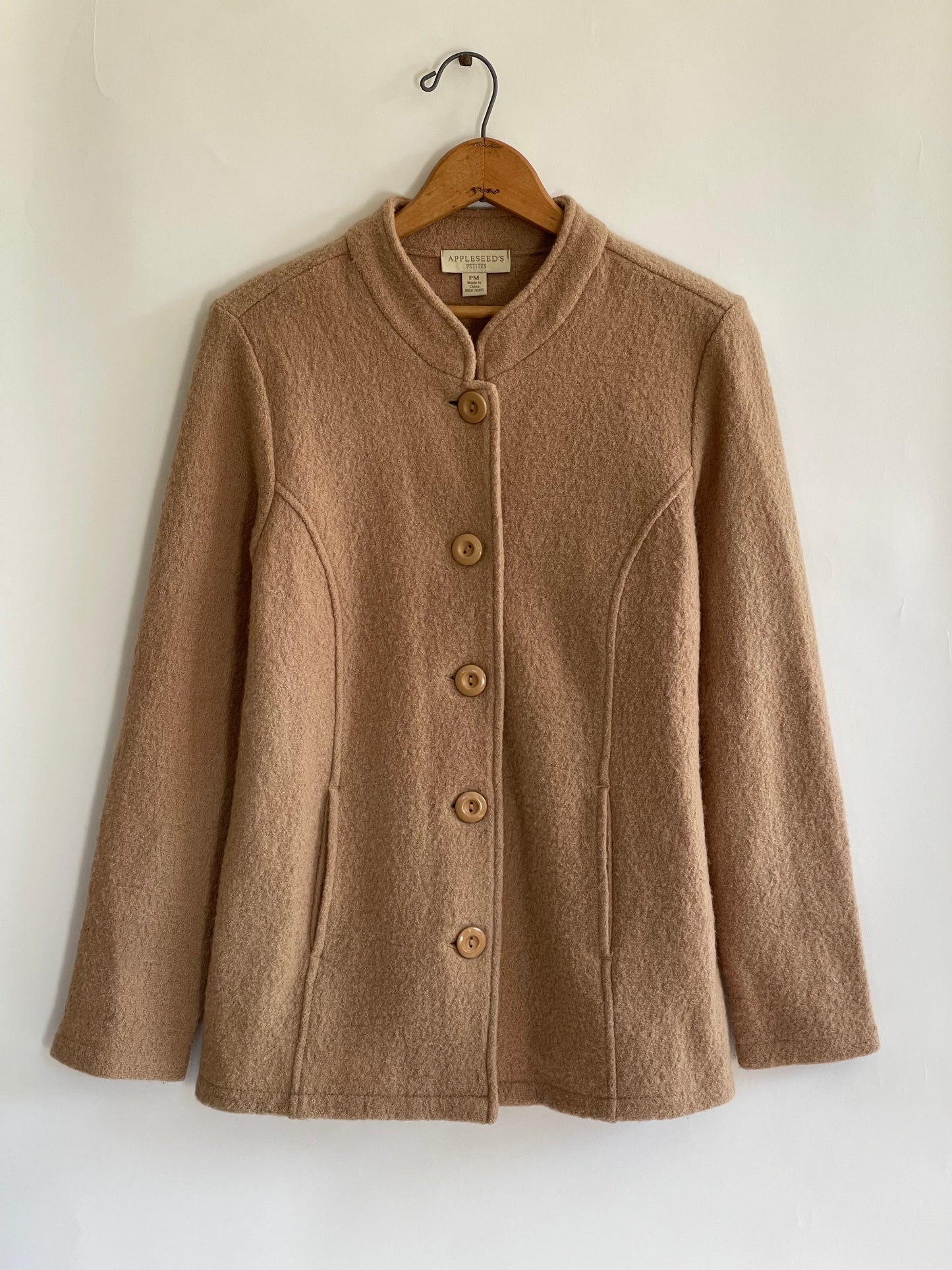 Appleseeds petite’s boiled wool coat