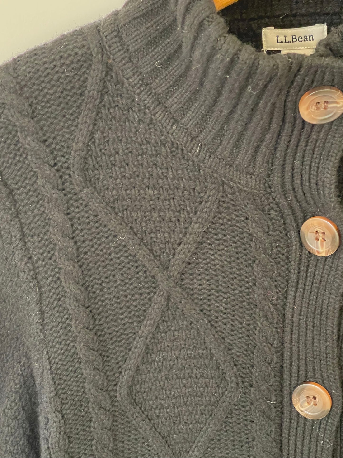 LL Bean cable knit Cardigan